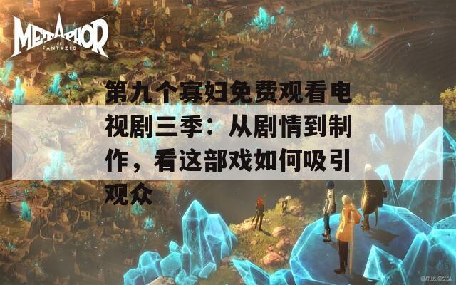 第九个寡妇免费观看电视剧三季：从剧情到制作，看这部戏如何吸引观众